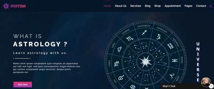 Jyotish - Horoscope and Astrology WordPress Theme With AI Content Generator