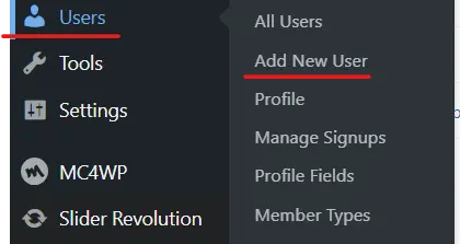 Add New User in Admin