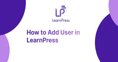 Add User in LearnPress