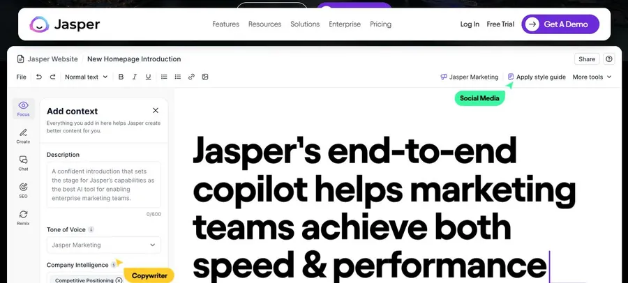 Jasper AI Marketing Tools