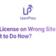 Use License on Wrong Site
