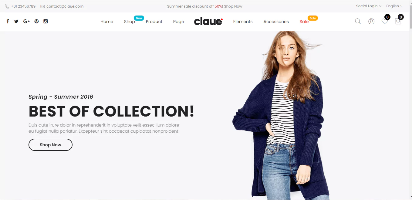 Claue - Clean and Minimal Magento Theme