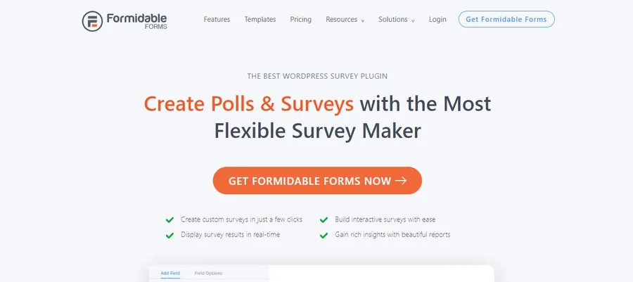Formidableforms WordPress Survey Plugin
