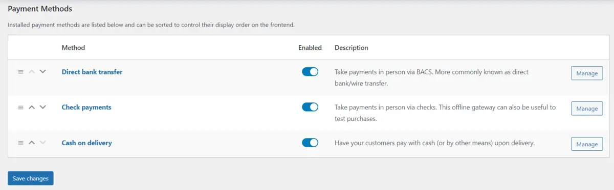 Set up WooCommerce payment options