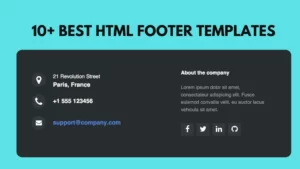 Best HTML Footer Templates