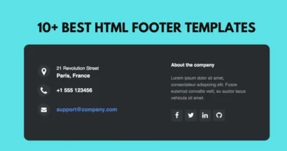 Best HTML Footer Templates