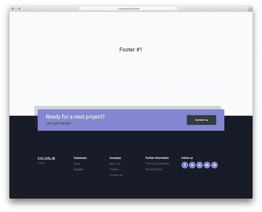 Bootstrap Footer 01