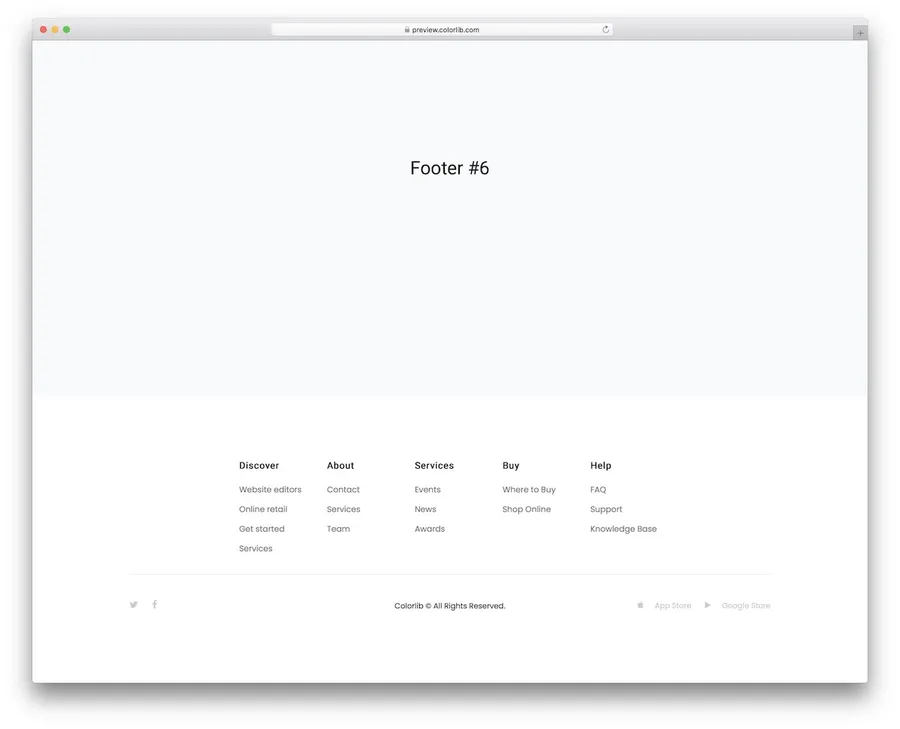 Bootstrap Footer 06