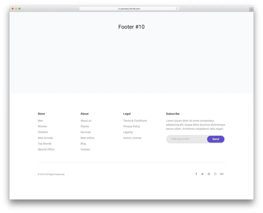 Bootstrap Footer 10