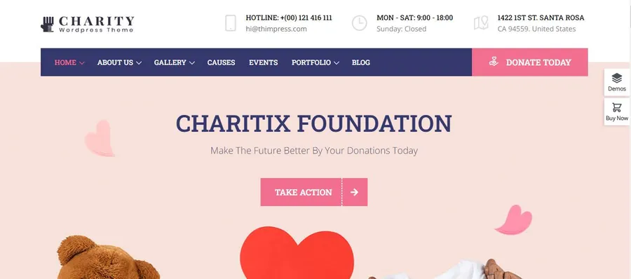 Charitix Best Crowdfunding WordPress Theme