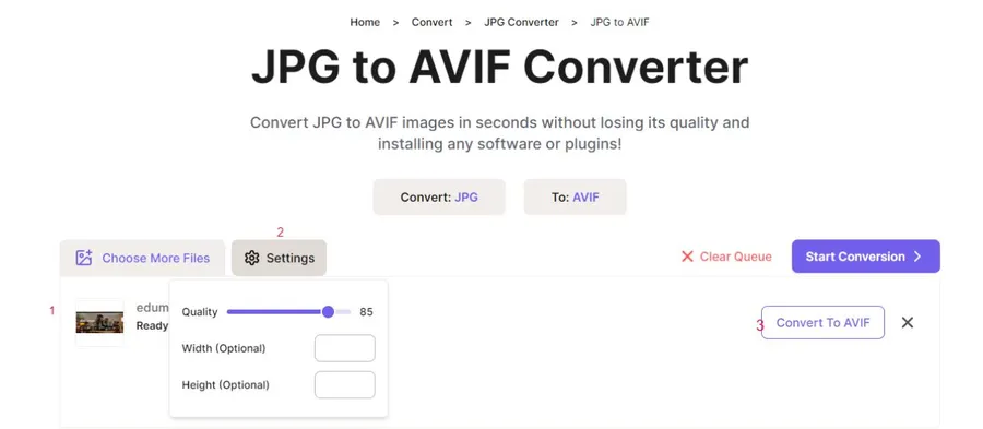 How To Use AVIF Converter