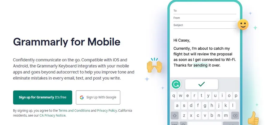 Grammarly For Mobile