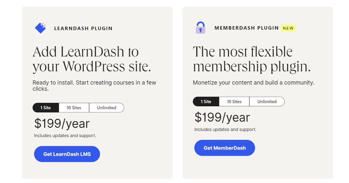 LearnPress vs LearnDash: LearnDash Pricing