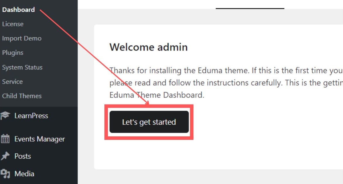 Let's Get Started on Admin Dashboard