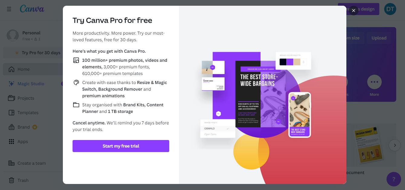 Try Canva Pro For Free