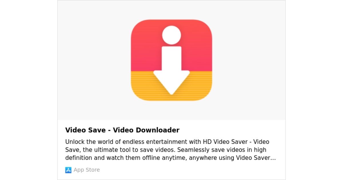 Video Save - Free Video Downloader