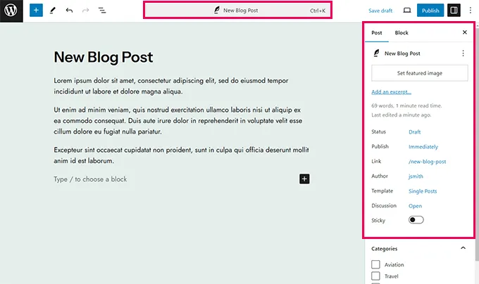 Block Editor WordPress 6.6