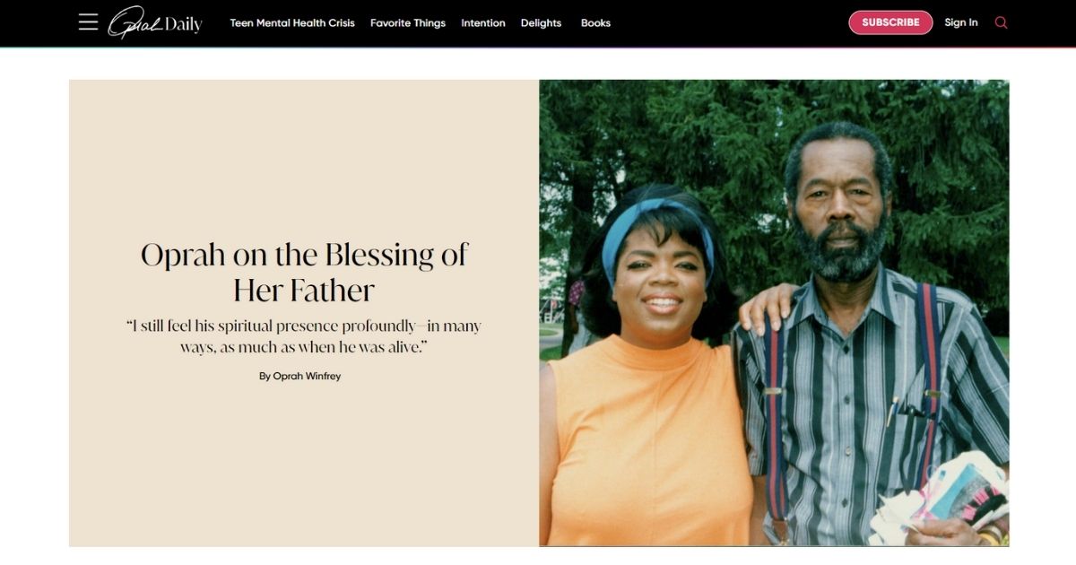 Oprah Winfrey Portfolio Website