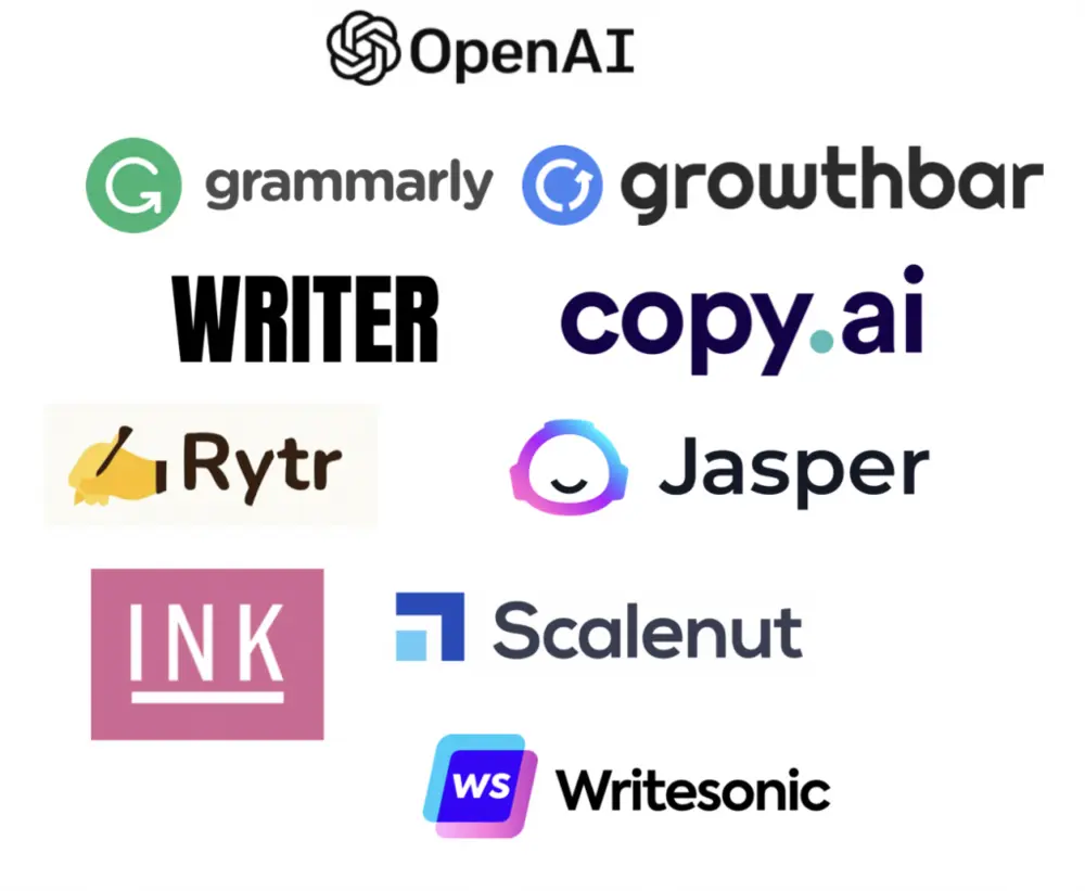 AI Writing Tools Logos