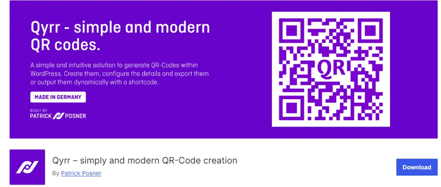 Qyrr – simply and modern QR-Code creation