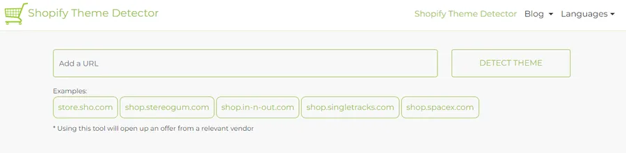 Shopify Theme Detector
