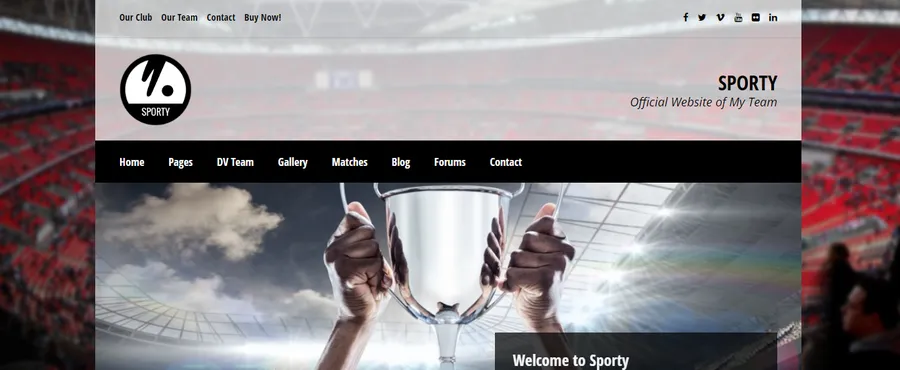 SPORTY-Responsive WordPress Theme for Sport Clubs