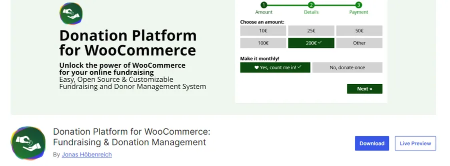 Donation Platform for WooCommerce