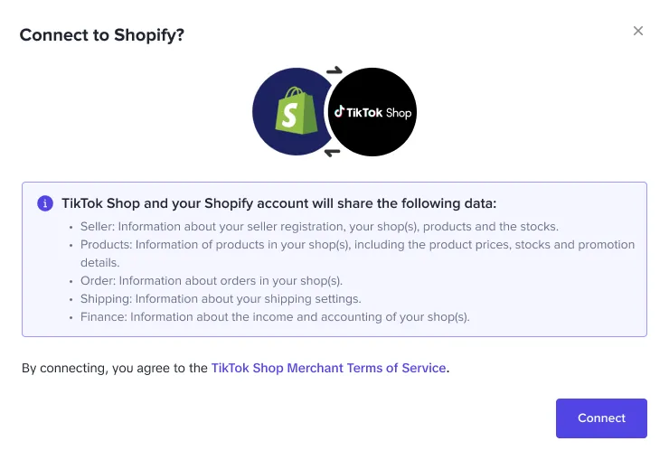 Connect To Shopify