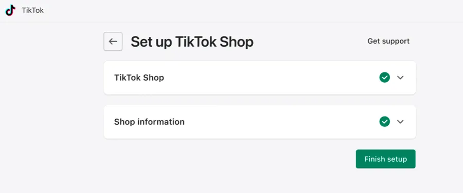 Finish Set Up TikTok Shop With Shopify