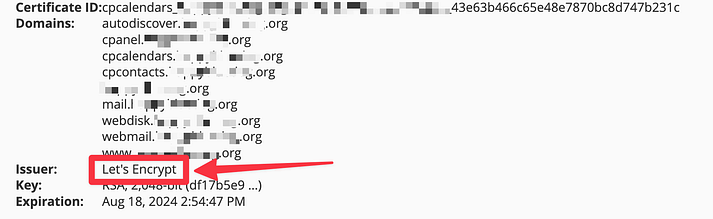 Let's Encrypt Details