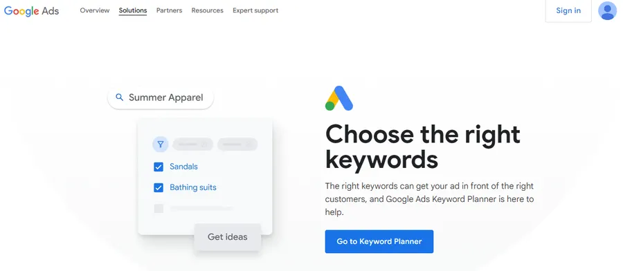 Google Keyword Planner