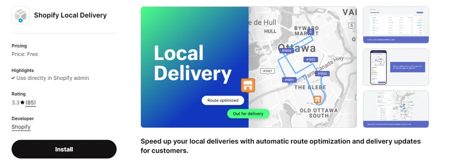 Shopify Local Delivery