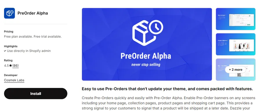 PreOrder Alpha