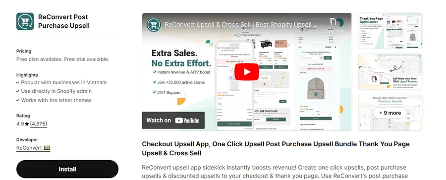 ReConvert Post Purchase Upsell