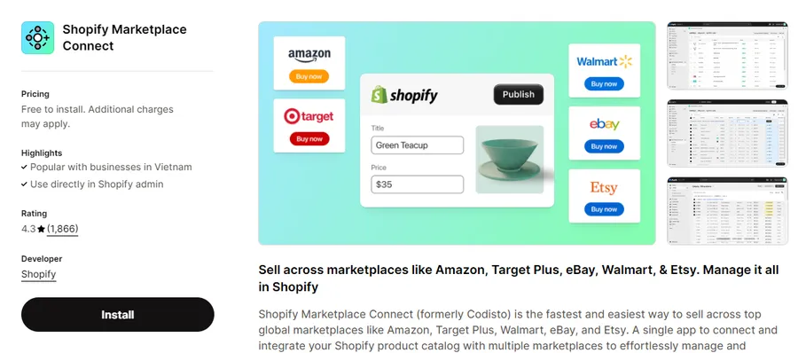 Shopify Marketplace Connect