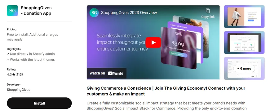 ShoppingGives ‑ Donation App