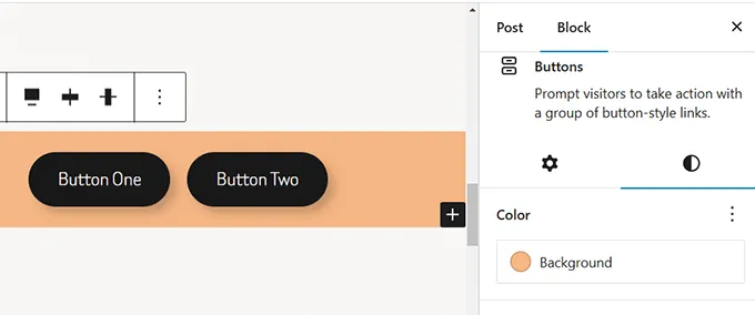 Background Color Buttons Block