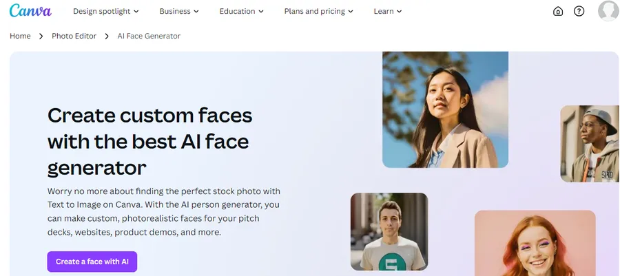 Canva AI Face Generator