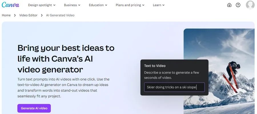 Canva AI Video Generator