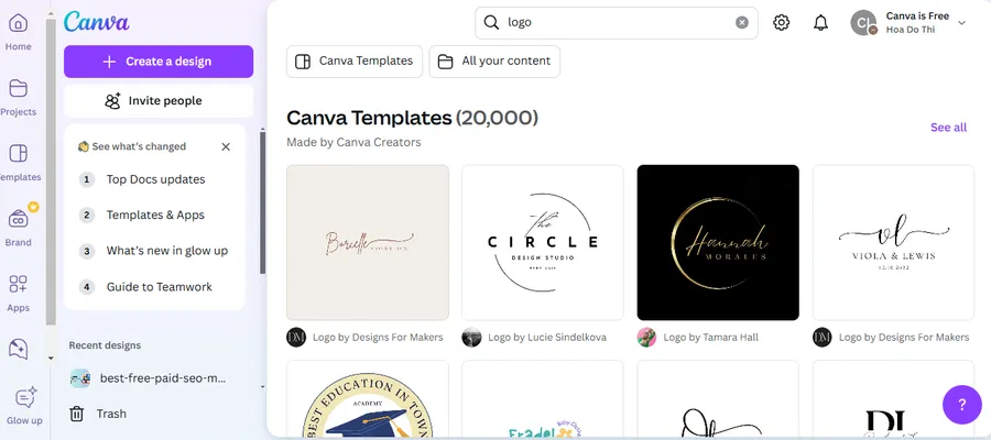 Canva Logo Search