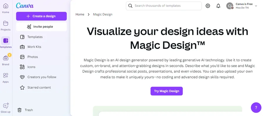 Canva Magic Design