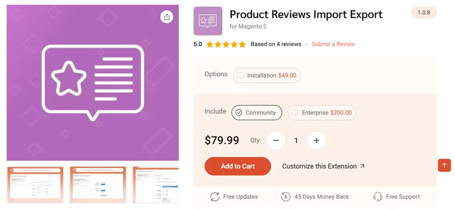 FME Extensions Magento 2 Product Reviews Import Export Extension