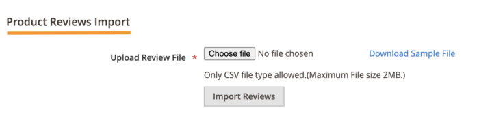 Product Reviews Import