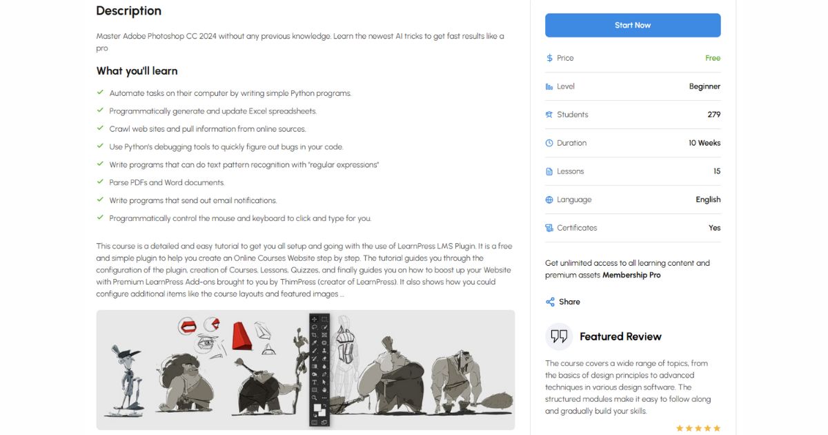 Single Course Layout Default on Eduma Online Learning