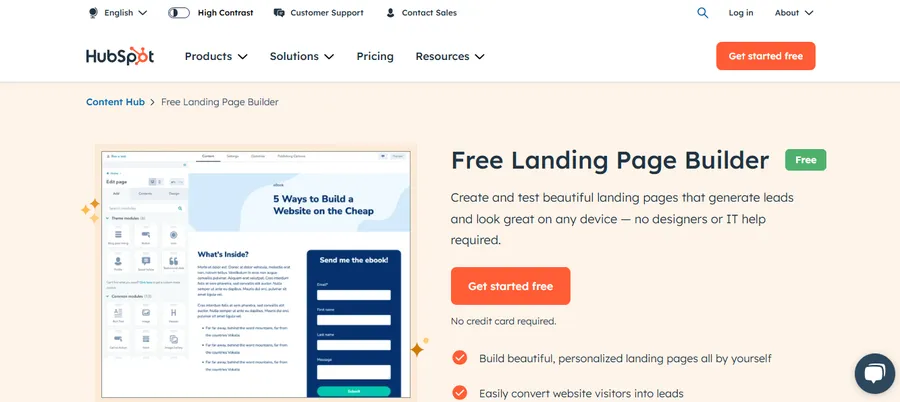 HubSpot Landing Pages