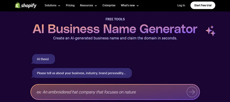 Shopify AI Business Name Generator