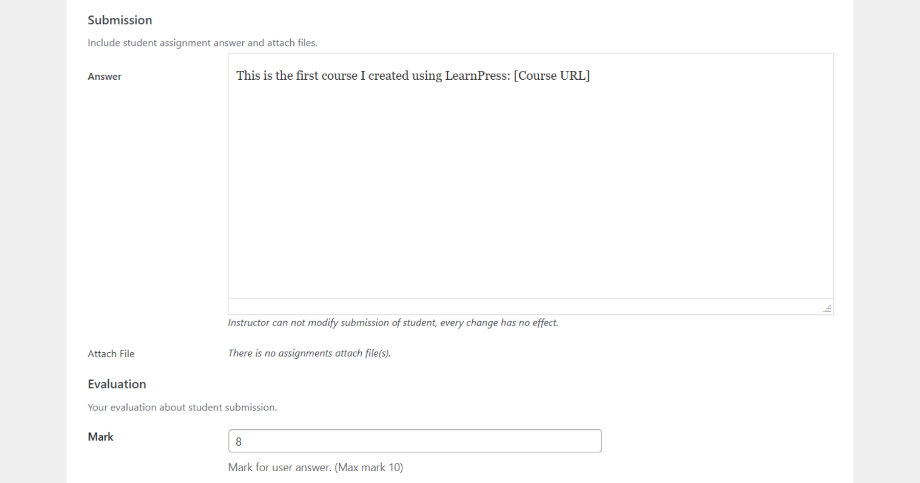 Check Student Answer & Evaluate