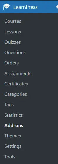 LearnPress -> Add-ons