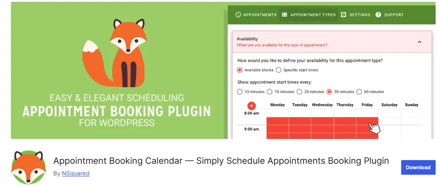 Appointment Booking Calendar