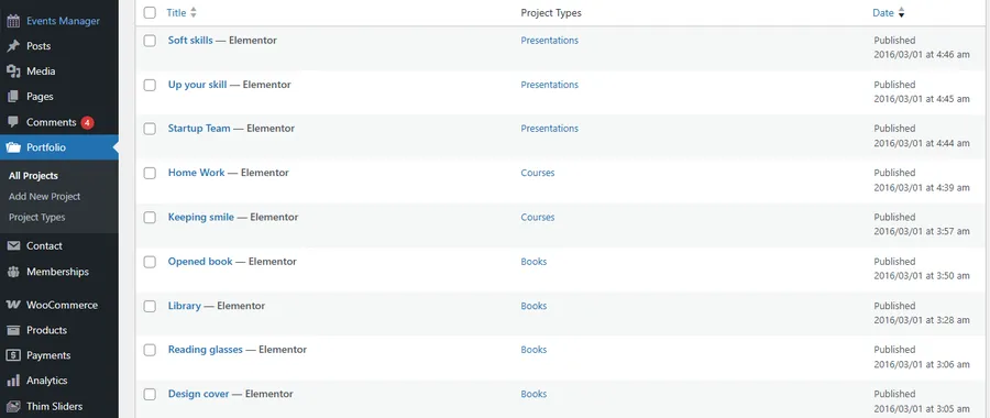 Eduma Portfolio Dashboard